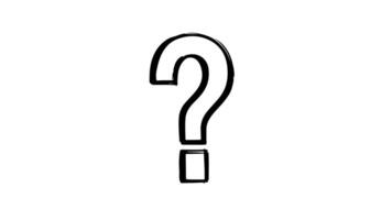 sketch of a question mark icon video