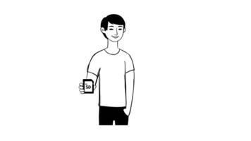 sketch of an icon of a person holding a memory card video
