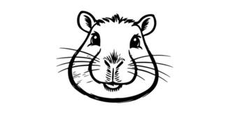 forms a sketch of a capybara icon video