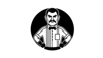 forms a sketch of a boxing referee icon video