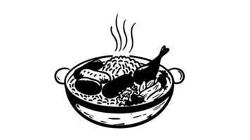 forms a sketch of the Jambalaya icon from Louisiana video