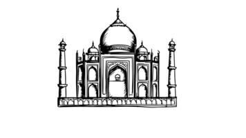 a sketch of the Taj Mahal icon video