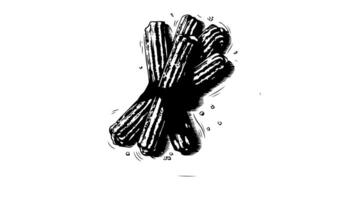 Animation forms a sketch of the Churro icon video