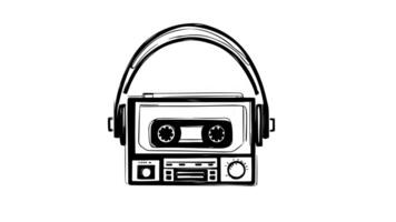 forms a sketch of the Walkman icon video