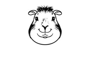 a sketch of a capybara icon video