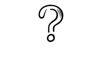 forms a sketch of a question mark icon video