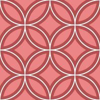 Abstract Pink Geometric Pattern Interlocking Circles and Petal Design vector