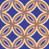 Abstract Geometric Seamless Pattern Interlocking Circles Design vector