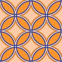 Abstract Geometric Orange Blue Circle Pattern Design Texture Background vector