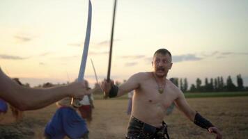 batalla de el ucranio cosacos con el turcos en el campo video