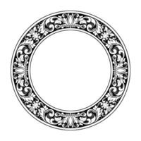 frame ornament retro isolated white background vector