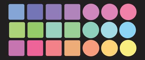 Color Chart. Trendy colors squares palettes vector