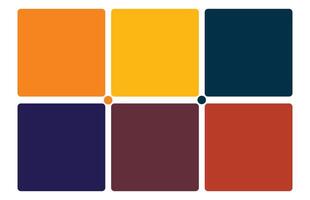 Orange color. Trendy colors squares palettes. vector