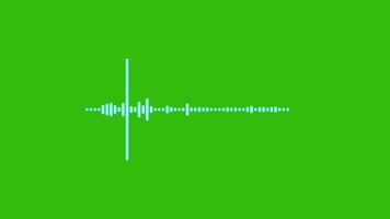 Green Screen Digital Audio Spectrum Sound Wave Equalizer Effect Animation. 4K Resolution video