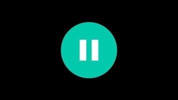 Play And Pause Stop Media Player Button Animation On Alpha Channel video