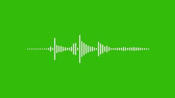 Digital Audio Spectrum Animation Sound Wave Equalizer Effect 4K Resolution Green Screen video