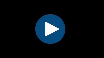 Play And Pause Stop Media Player Button Animation On Alpha Channel. 4K Resolution video