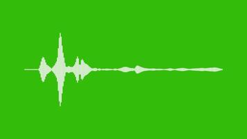 digital audio espectro som onda equalizador efeito animação verde tela video