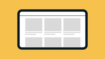 website scrolling design on yellow background. Perfect for web development projects, modern layouts, tech presentations, and digital design concepts. video