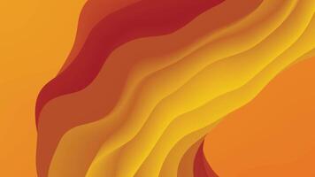 Gradient orange moving waves abstract background video