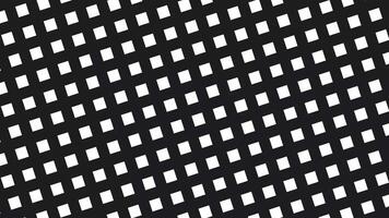 Animation of black and white tile checkered background in rotating motion video