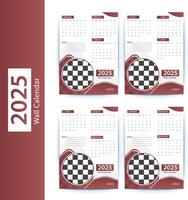 Modern 4 page wall calendar design template vector