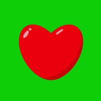 Animation a red heart on a green background video