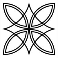 Linear geometric ornament decorative set. vector