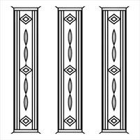 geometric ornament decorative linear set. vector