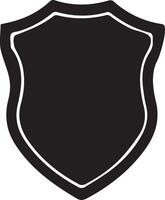 Flat Shield Icon in Silhouette Style vector