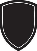 Flat simple Shield Silhouette Icon vector