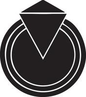 Unique shield flat icon silhouette image vector