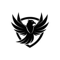 A black bird logo on a white background vector