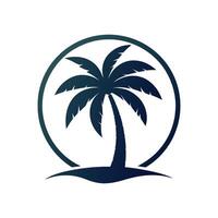 Palm tree icon illustration vector