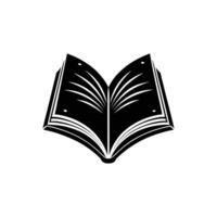 An open book icon on a white background vector
