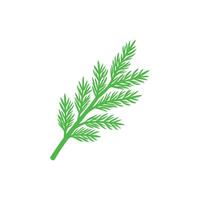 A green branch icon on a white background vector