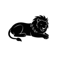 Lion sleeping on white background illustration vector