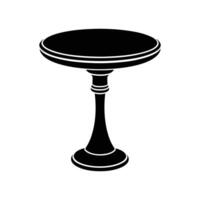 A black and white illustration of a table vector