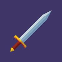 A sword on a purple background vector
