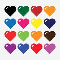 Heart Icon Collection. Heart Icon . Love Icon Set. Happy Valentine day. Big Collection Of Heart Icon. vector