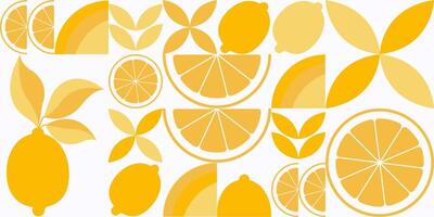 Lemon minimalist geometric design vector