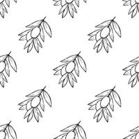 Seamless pattern with olive branches for decorative print, wrapping paper, greeting cards, wallpaper and fabric 3 vector
