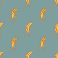 Seamless pattern with wheat doodle for decorative print, wrapping paper, greeting cards, wallpaper and fabric 3 vector