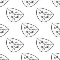 Seamless pattern with cheese doodle for decorative print, wrapping paper, greeting cards, wallpaper and fabric 3 vector