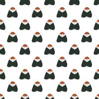 Seamless pattern with onigiri for decorative print, wrapping paper, menu, wallpaper and fabric 3 vector