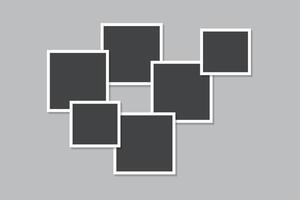 Design of an empty moodboard frame collage template vector