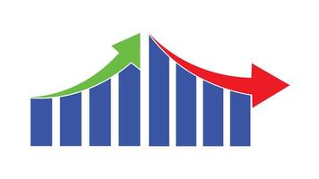 A bar graph design vector
