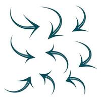 Set of Hand drawn arrows on white background vector