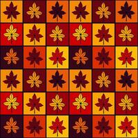 Geometric seamless pattern with autumn leaves vector