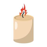 Candle Flat Illustration. Clean Icon Design Element on Isolated White Background vector